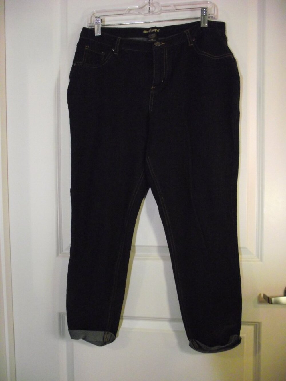 WOMENS sz. 2X ~ Like an Angel ~ DARK INDIGO BLUE STRETCH DENIM PANTS